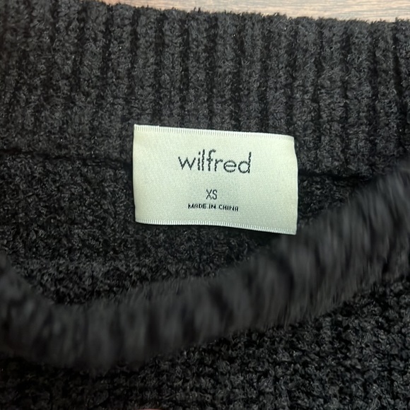 XS Black Wilfred Black Crewneck Sweater - Picture 2 of 3
